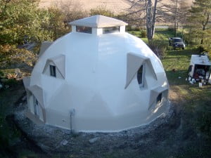 Architectural design work dome home