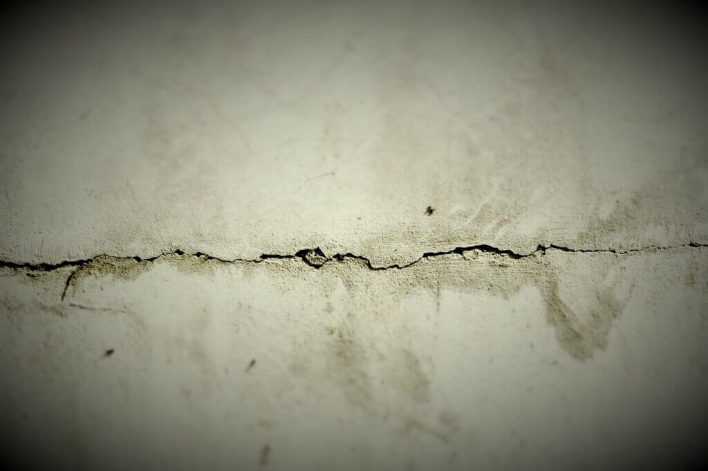 Crack in concrete