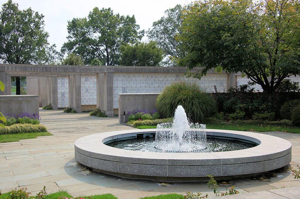 SaniTred waterproofed fountain after completion and in operation