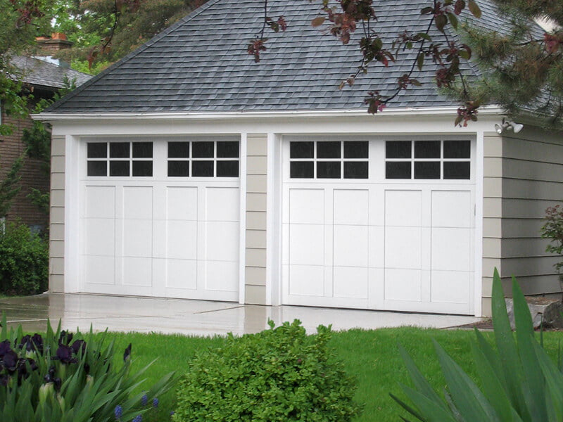 Exterior of a garage