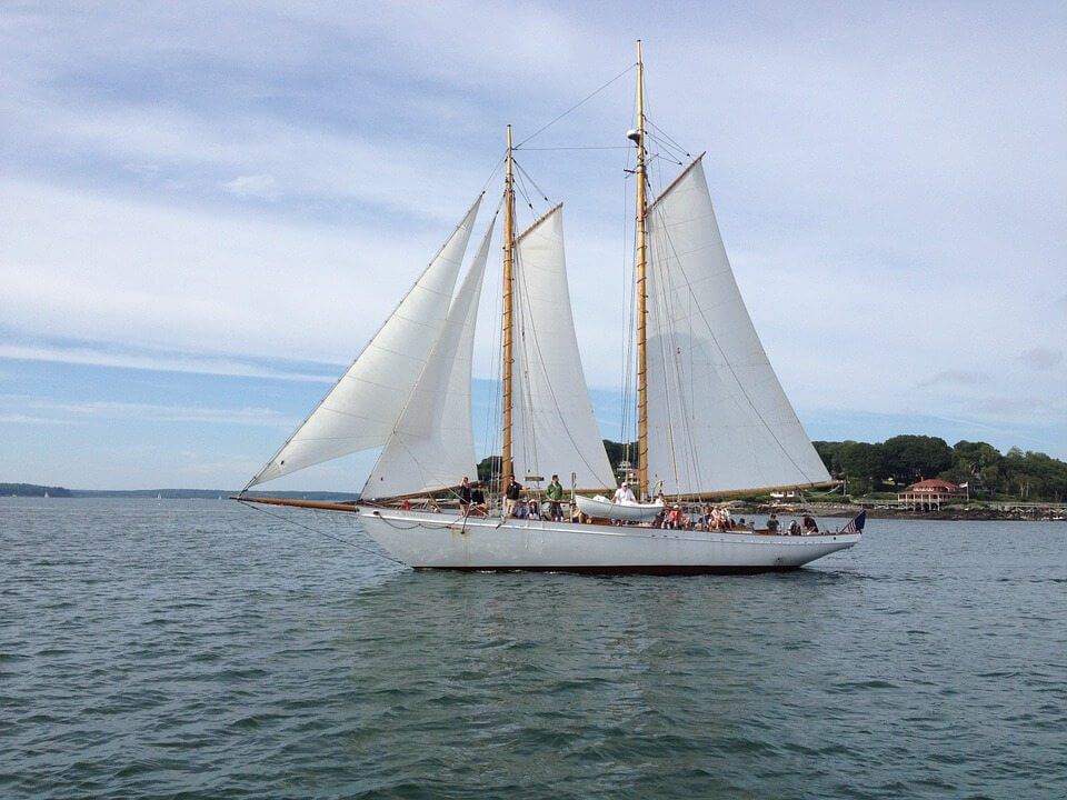 Sail boat after completion of waterproofing