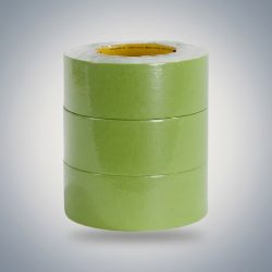 Three stacked rolls of 2 inch green masking tape
